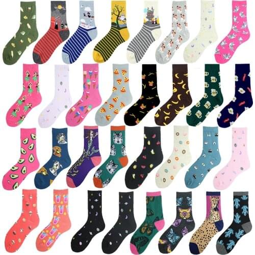 Creative Korea Harajuku Personality Funny Socks Cartoon College Style Casual Breathable Antiskid Women Socks High Quality Sokken