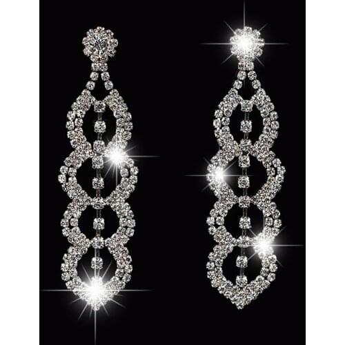 New Luxury drop earrings Austria long crystal earrings for girl/women Valentine day gift #E164