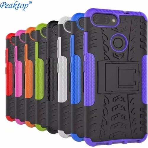 Peaktop For Asus Zenfone Max Plus M1 Case TPU & PC Silicone Dual Armor Back Cover For Asus Zenfone Max Plus M1 ZB570TL X018D