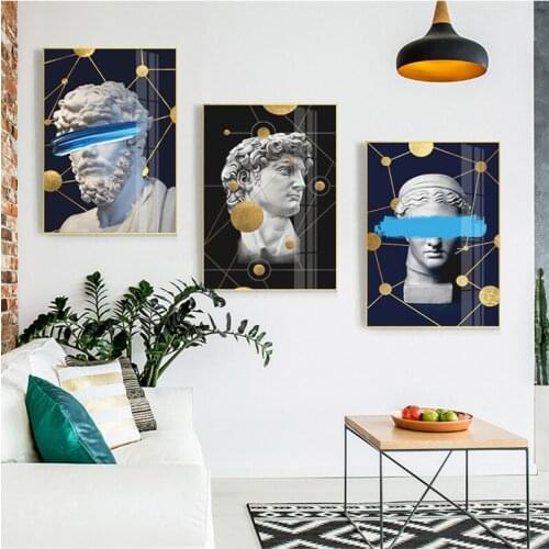 Post-Modern statue figure creative Canvas Painting Fahsion Poster Print Wall Art Picture For Living Room Aisle Modern Home Decor