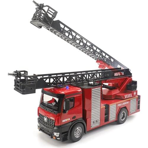 HUINA Toy 1/14 561 2.4G Sprayable Scaling Ladder Fire Truck Tractor RC Model Car TH18049-SMT6