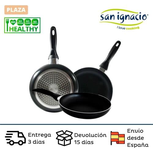 SAN IGNACIO Navy Black: set of 16, 20 and 24cm non-stick pans, suitable for induction