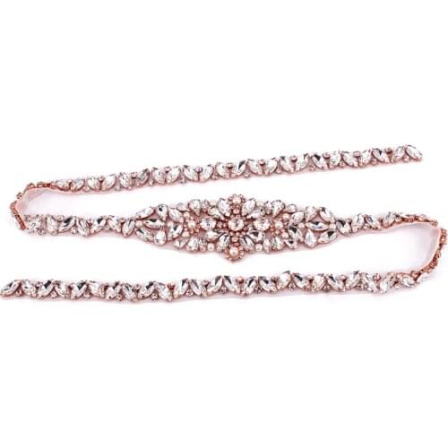 Silver Full Length Rhinestone Appliques Sewing On Trims For Wedding Dresses Belt Patch Hot Fix Rhinestones Appliques Accessory