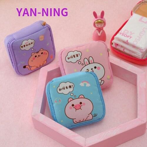 Sanitary Napkin Storage Bag Lovely Girl Portable Storage Bag Ins Cartoon Monthly Event Storage Bag Packaging Bags