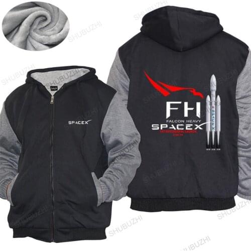 New fashion thick hoody coat Falcon Heavy Rocket Spacex Elon Musk shubuzhi thick hoody mens brand warm coat male gift tops