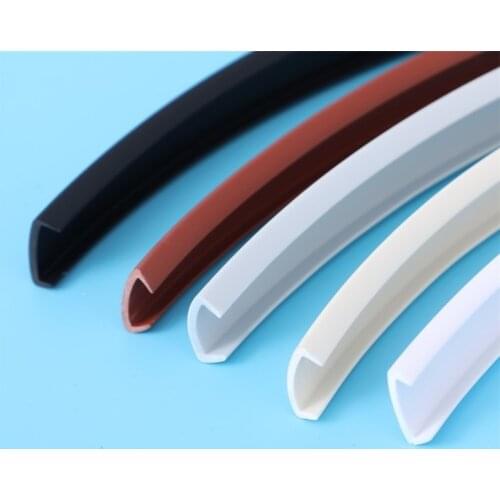 U Edge Banding Veneer Edging Wood Furniture Soft PVC Edgeband White Black Beige Gray odd