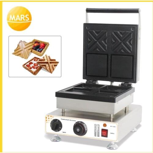 Mars Free Shipping Commercial 110V 220V Electric Cream X Waffle Maker Making Machine Iron To Make Waffle Box