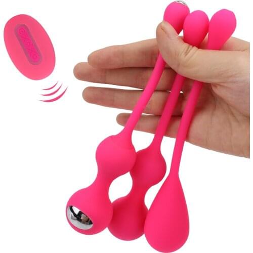Electric Shrinking Kegal Balls Vaginal Tighten Medical Exerciser Vibrators for Women Butt Plug Anal Beads Sex Toys Female Erotic