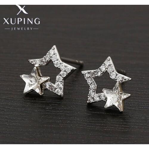 Xuping Jewelry Fashion Hot Selling Stud Earring of Little Start Shape Crystal A00390456
