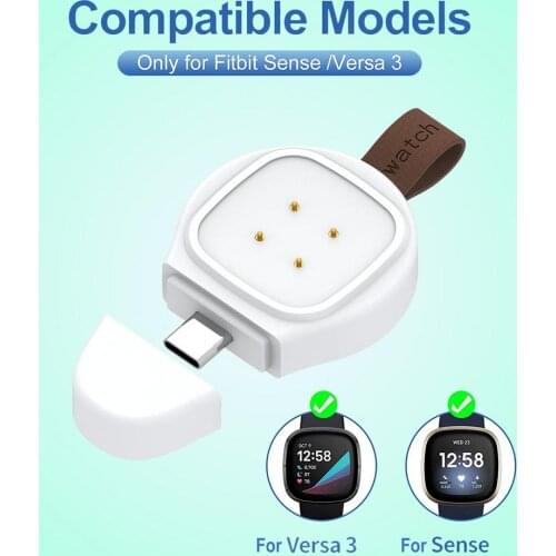 Smart Watch Charger Type-c Interface Smartwatches Fast Charging Charger Dock USB Charging Station For Fitbit Versa 3 For Sense