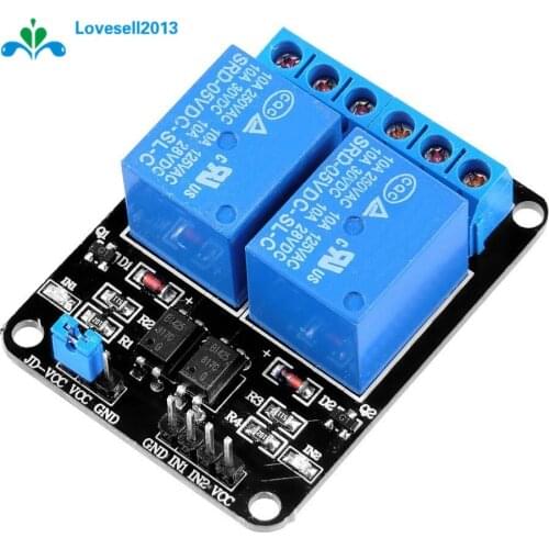 5V 2 Channel Relay Module Expansion Board For Arduino Low Level Optocoupler Triggered 2-Way Relay Switch In Stock