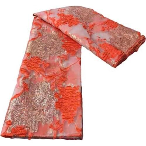 2021 African Brocade Lace Fabric For Wedding Party Dress High Quality Embroidered Jacquard Fabric Nigerian French Tulle Lace
