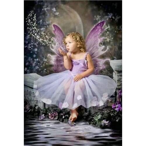 5D DIY Diamond Painting Cross Stitch Butterfly fairy full diamond embroidery mosaic rhinestones Needlework Christmas decoration