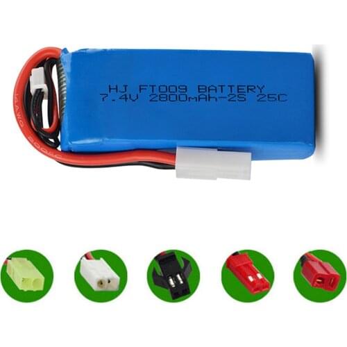 7.4V rechargeable Lipo Battery for Feilun FT009 Huangqi 959 948 Remote Control toys Boat Spare parts 7.4V 2800mah RC toy battery