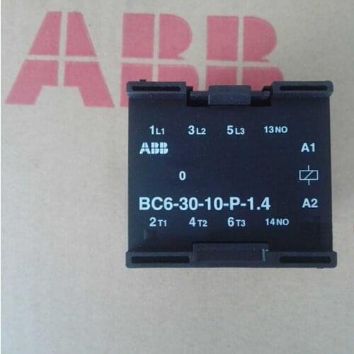 ABB BC6, BC7 3-pole mini contactors – with soldering pins DC operated - low consumption BC6-30-10-P-1.4 BC6-30-01-P-1.4