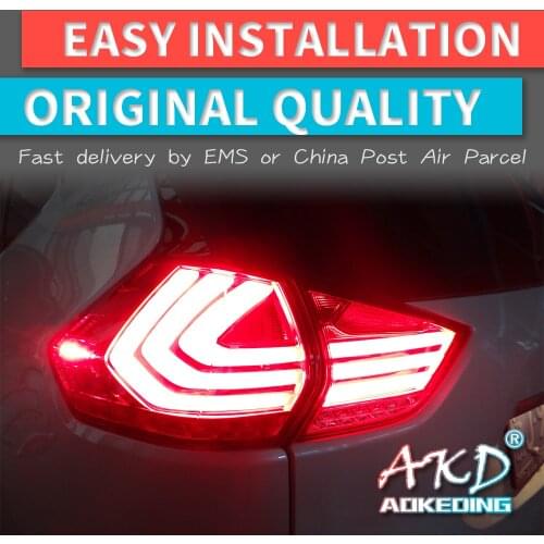 AKD tuning cars Tail lights For Nissan X-Trail XTrail X Trail 2014-2016 Taillights LED DRL Running lights Fog lights angel eyes