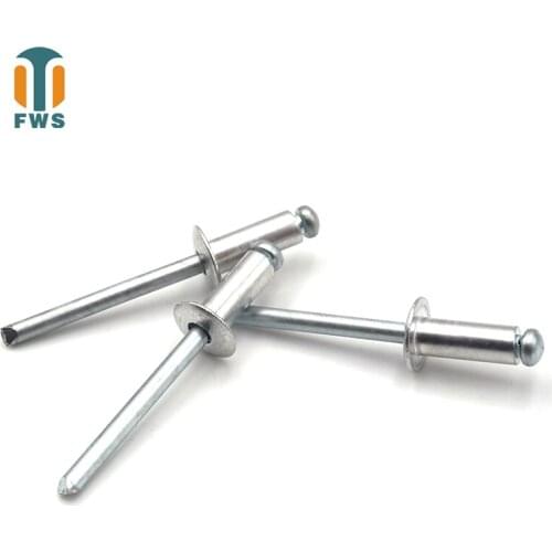 50 PCS M3.2 DIN EN ISO 15977 GB /T 12618.1 Aluminium Open End Blind Rivets With Protruding Head For Furniture Aircraft