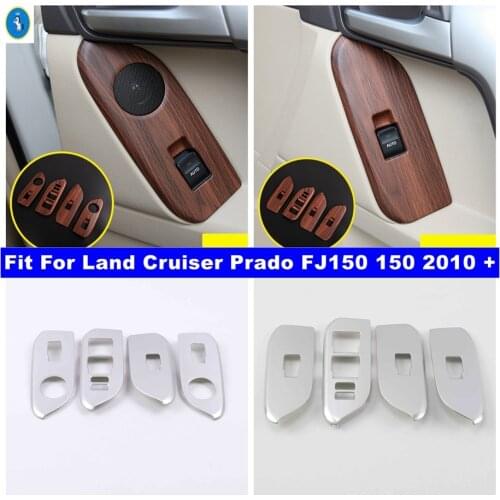Car Accessories Door Handle Holder Window Lift Button Switch Cover Trim Fit For Toyota Land Cruiser Prado FJ150 150 2010 - 2020