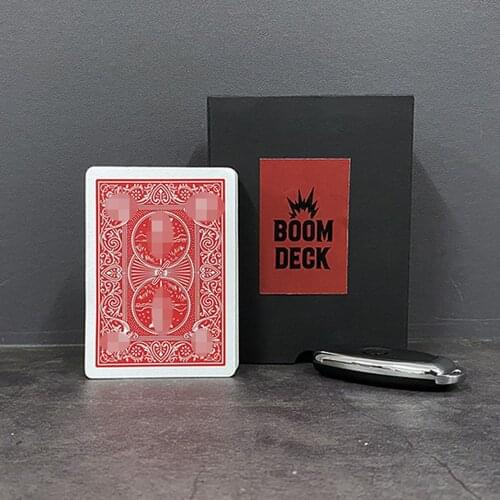 Boom Deck Magic Tricks Stage Close Up Magia Signed Playing Card Appearing from Poker Deck Fire Magie Mentalism Gimmick Props