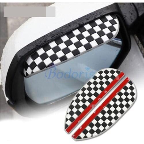 For BMW Mini Cooper Countryman One Clubman R58 R60 Rear View Rain Eyebrow Weatherstrip Auto Mirror Rain Shield Shade Guard