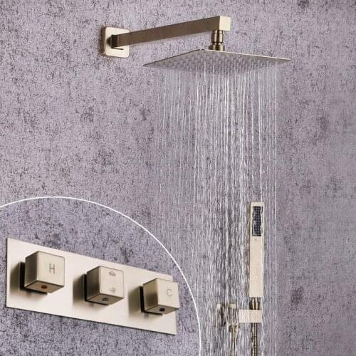 Ancient ways is brushed gold bifunctional dark outfit shower head full of copper into the wall type dark rain suit