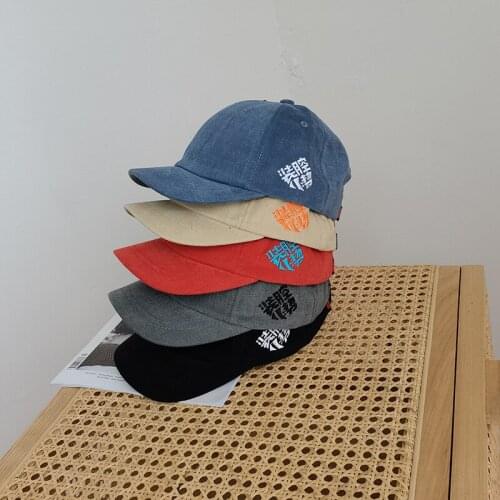 Chinese Style Side Embroidery Chinese Character Sun Baseball Hats 2021 Men Vacation Trend Sunscreen Japanese Casual Outdoor Cap