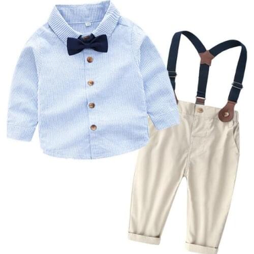 Childrens clothing set Gentlemans suit with bow tie and buttons for boys childrens clothing set evening formal dresses
