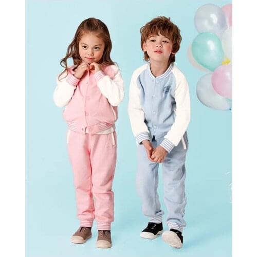 MINIZONE two piece set for boy girl long sleeve jacket pants cold summer spring