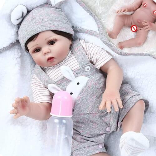 48CM bebe reborn baby doll Handmade full Silicone reborn toddler twins boy girl Bonecas kid gift toy dolls