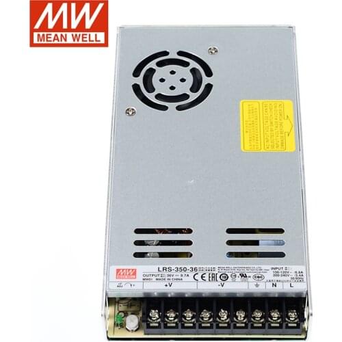 LRS-350-36 MEAN WELL 350W 36V Switching Power Supply 110V/220V AC to 36V DC 9.7A 350W Meanwell dc Power Supply Transformer PSU