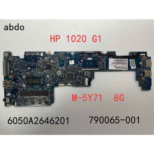 FOR HP EliteBook 1020 G1 G2 Laptop Motherboard 6050A2646201-MB-A03 790065-001 with CPU:M-5Y71 8GB