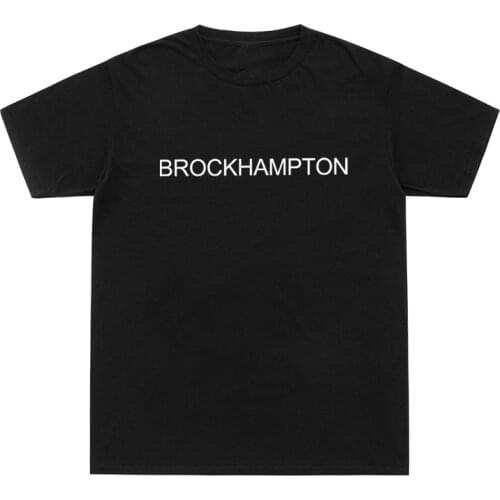 2020 New Arrival T Shirts Men Cotton Brockhampton Letter Print T-Shirt Casual O-Neck Short Sleeve Hip Hop Summer Tee Shirt Homme