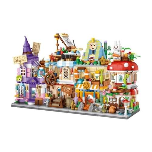 Newest LOZ MINI Blocks City Street view Series 304pcs+Magic/Navigation/ archaeology house funny конструктор Pressure relief toys
