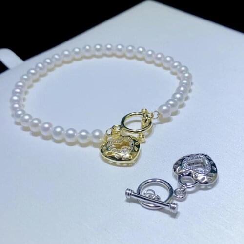 Circle Heart Design 925 Sterling Silver Wholesale Necklace Bracelet Clasps and Hooks Jewelry Accessory Parts Settings