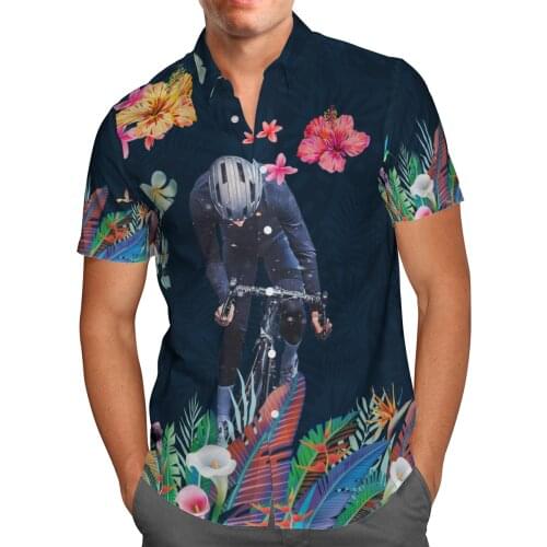 Bicycle Race 3D Print Beach Hawaiian 2021 Summer Shirt Short Sleeve Shirt Streetwear Oversized 5XL Camisa Social Chemise Homme-1