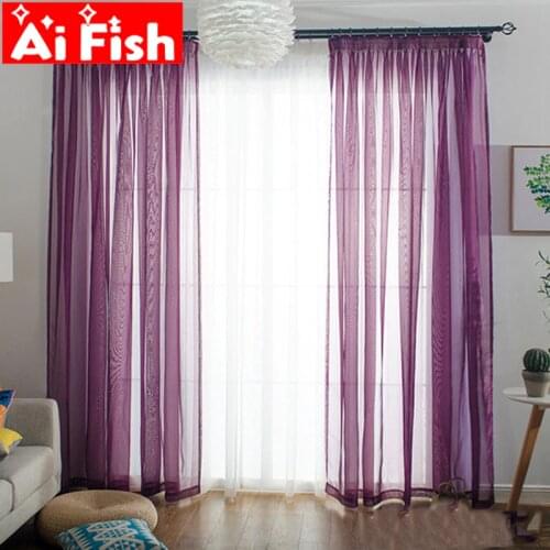 Champagne Sheer Window Curtains for Living Room Modern Colorful Solid Tulle White Voile For Wedding decoration materials #4