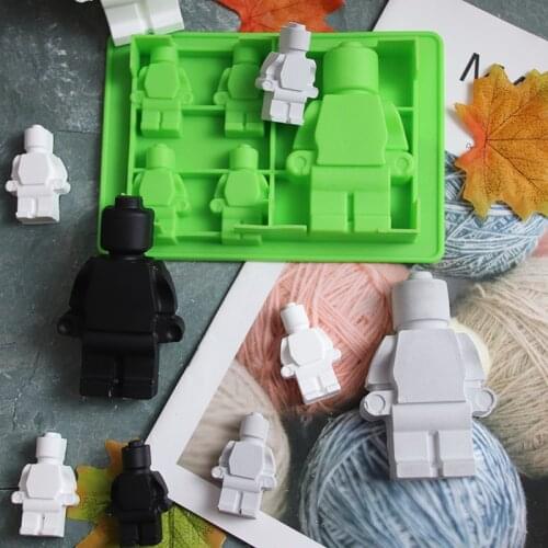 3D Robot Chocolate Silicone Mold Dinosaur Concrete Mould Diy Handmade Ice Baking Clay Soap Aromatherapy Candle Concrete Mold