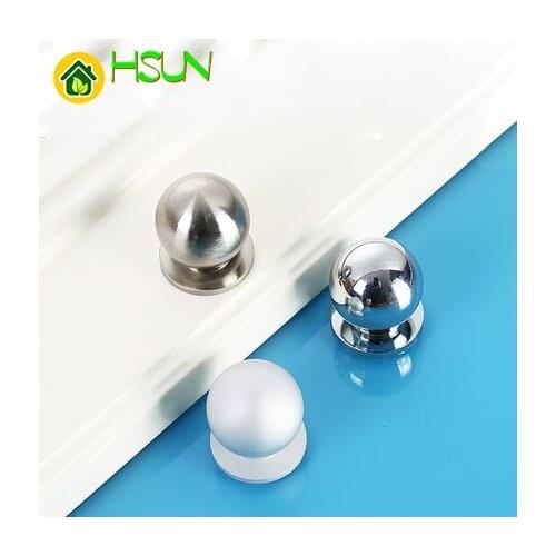 Modern TV cabinet drawer handle European household cabinet door knob bedside table round button single hole small handle