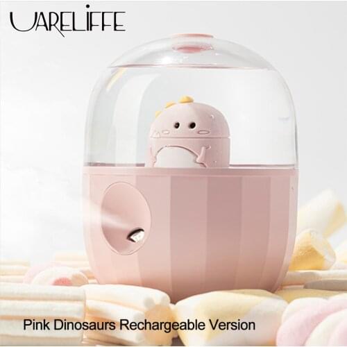 Uareliffe Mini Pet Humidifier Nano Spray Wireless Air Humidification Purifier Visual Water Storage Air Fresher With Night Light