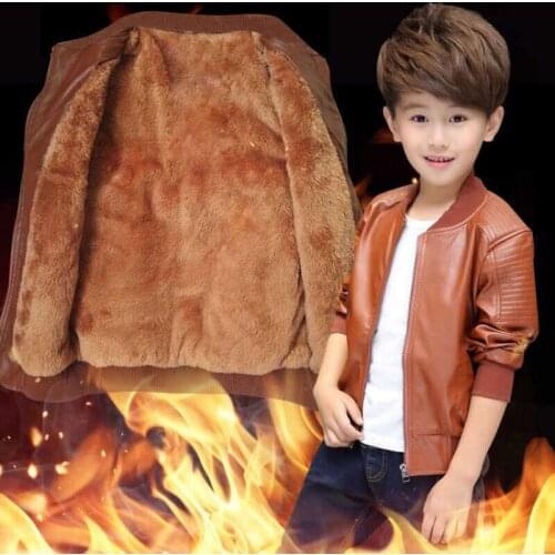 XiaGuoCai Leather Jackets For Boys
