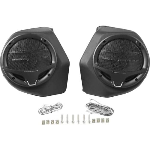 Motorcycle Black 6.5" King Pack Trunk Rear Speakers For Harley Tour Pak Touring Road King Road Glide 2014-2021