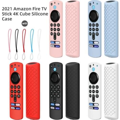 Protective Skin Sleeve Silicone Case Cover Anti-fall Dust-proof Remote Control Protection for Alexa Voice Remote 3rd Gen 2021