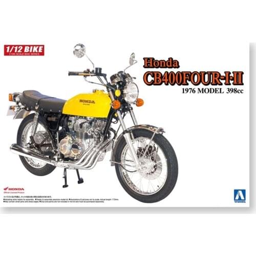 1/12 AOSHIMA plastic assembly car model toy HONDA CB400FOUR-I/II Motorcycle static model adult collection DIY assembly kit#05224