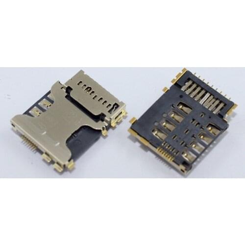 100PCS/lot,Original new sim card reader for Samsung i8552 i8260 i8262 i879 G350 connector with Memory Socket module
