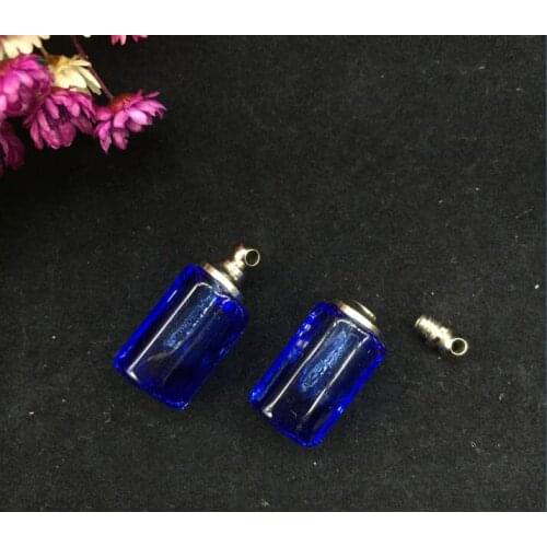 300ets/lot Colorful Trendy Beautiful Crystal column Shaped Crystal Vial Pendant Screw On Cap vase Perfume essential oil Bottle