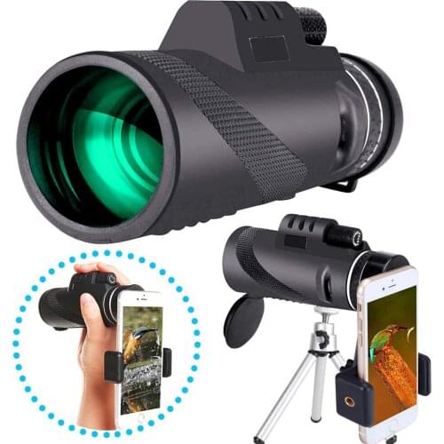 40x60 High Power HD Monocular Telescope Waterproof Anti-FogSpotting Scopes for Bird Watching Hunting Camping Travelling