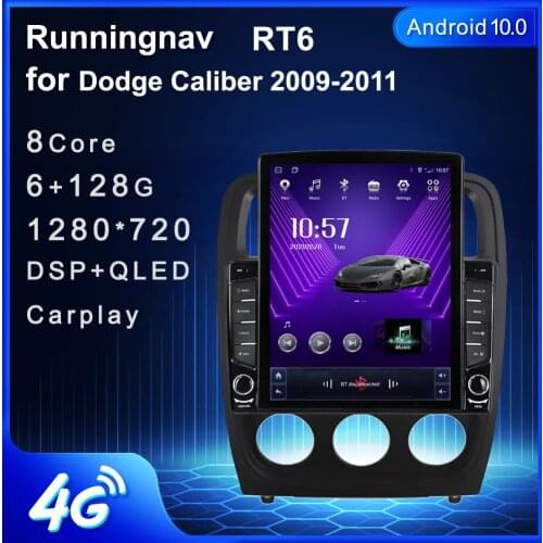 4G LTE Android 10 For Dodge Caliber 2009 2010 2011 Tesla Type Multimedia Stereo Car DVD Player Navigation GPS Radio