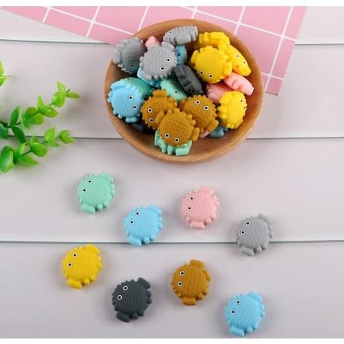 Kovict 50/100Pcs Cartoon Sea Fish Silicone Beads Baby Molar Teether DIY Pacifier Chain Jewelry Accessories Chewable Nursing Toys