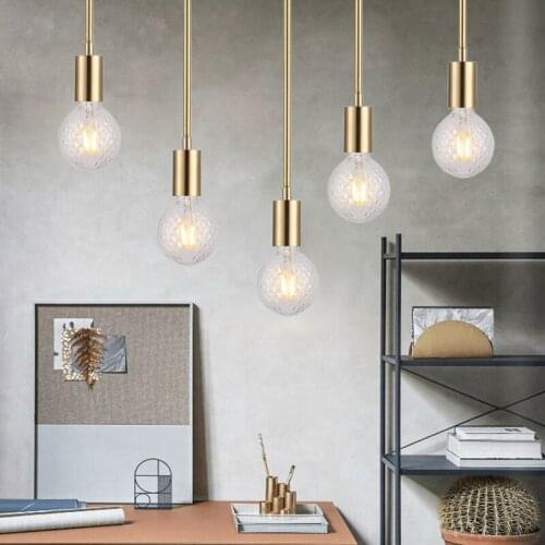 American Creative Glass Ball Pendant Lights Iron Hoop Hang Lamp for Bedroom Cafe Restaurant Bar Indoor Lighting Fixtures Decor