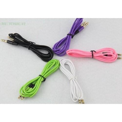 Audio Cable 3.5mm Aux Headphone Cable Male to Male Audio Cable Line For Car iPhone MP3/MP4 Headphone Speaker 500PCS/LOT